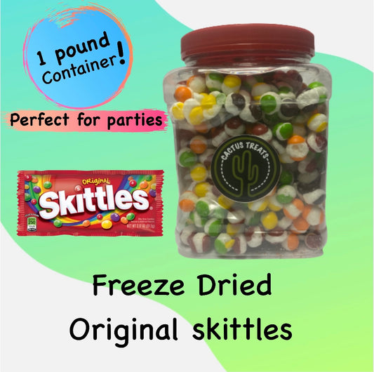 Freeze Dried Original Skittles (1 pound container)